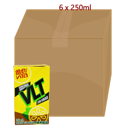 Vita 0 Sugar Lemon Tea - 6 x 250ml-維他0糖檸檬茶-DRIV127