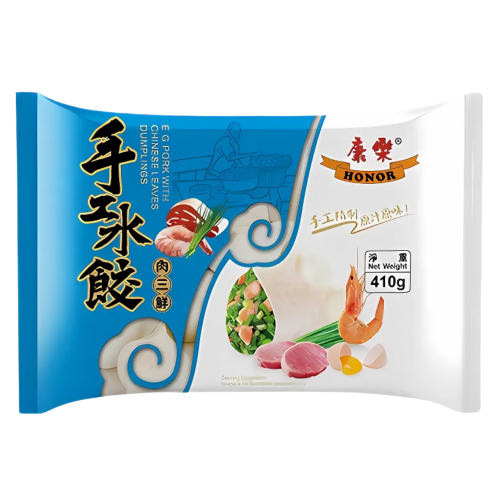 Honor Dumplings - Pork with Prawn Egg & Chives-康樂豬肉餃子-三鮮-DUMHR107