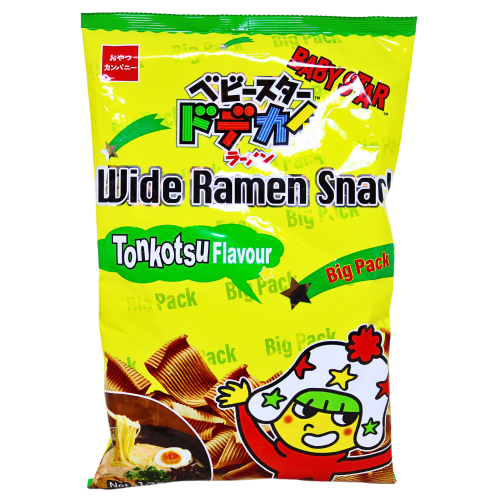 Baby Star Wide Ramen Snack - Tonkotsu-童星寬條點心麵-豚骨味-SNACBS114