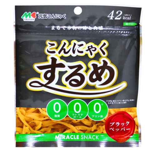 Marukin Konjac Surume Black pepper 15g-日本蒟蒻黑胡椒味-SNACMAK101