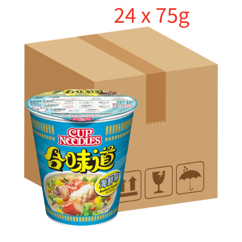 Nissin Cup Noodles - Seafood - Box of 24 x 75g (Short Date)