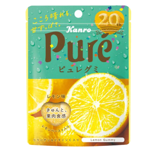 Kanro Pure Gummy - Lemon-甘樂軟糖-檸檬味-CANKA101