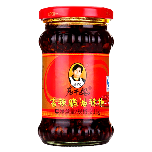 LaoGanMa Crispy Chilli In Oil - 210g - 24 x 210g-老干媽香辣脆油辣椒-24