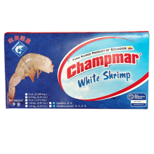 Load image into Gallery viewer, 21/25 Ecuador HLSO Van King Prawns (Champmar)-無頭有殼厄瓜多爾白蝦 21/25-1_8kg-KPHLE2125CH1800
