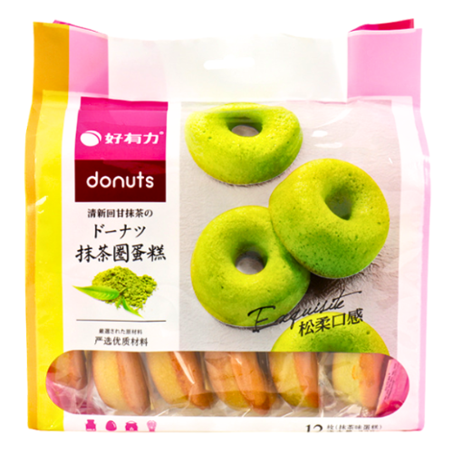 HYL Doughnut Cake (Matcha Flavour)-好有力抹茶圈蛋糕（抹茶味）-SNACHYL106