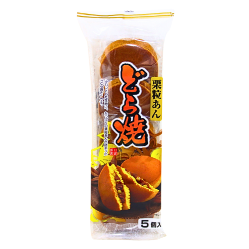 Hiyoshi Dorayaki with Chestnut Paste 5pcs-日吉製菓板栗銅鑼燒-SNACHI102