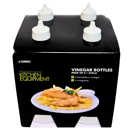 375ml Vinegar Bottles-擠壓塑料醋瓶-4pcs-KITUT511