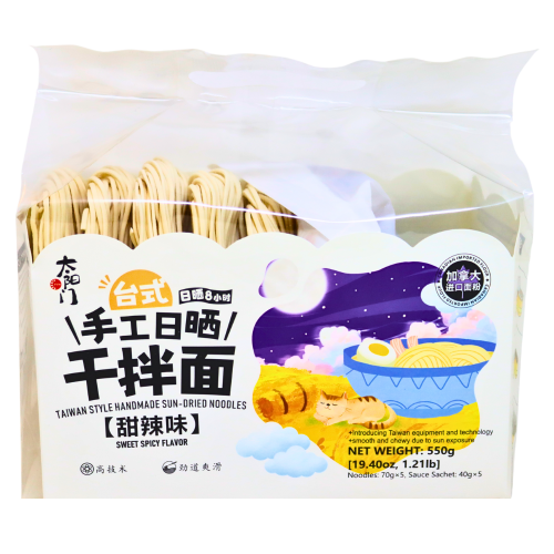 TYM Sun Dried Noodles Sweet Spicy Flavour-太陽門台式手工干拌面甜辣味-INTYM102