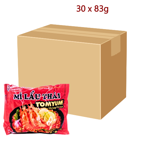 Acecook Mi Lau Thai Noodles - Shrimp - 30 x 83g-泰式蝦湯麵-INAC201