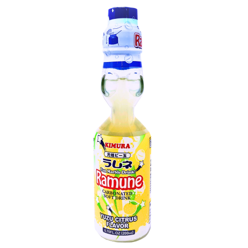 Kimura Ramune - Yuzu Citrus (Carbonated Soft Drink)-日本波子汽水-柚子味-DRIKI104