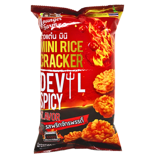 Younger Farm Mini Rice Cracker - Devil Spicy-泰青農場迷你米餅-魔鬼辣味-SNACYF104