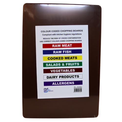 45x30x1.2cm Rectangle Plastic Chopping Board - Brown-18吋x12吋長方形棕色膠砧板-1pcs-KITEQ807