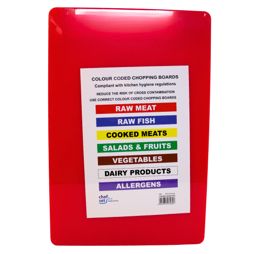 45x30x1.2cm Rectangle Plastic Chopping Board - Red-18吋x12吋長方形紅色膠砧板-1pcs-KITEQ808
