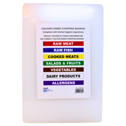 45x30x1.2cm Rectangle Plastic Chopping Board - White-18吋x12吋長方形白色膠砧板-1pcs-KITEQ813