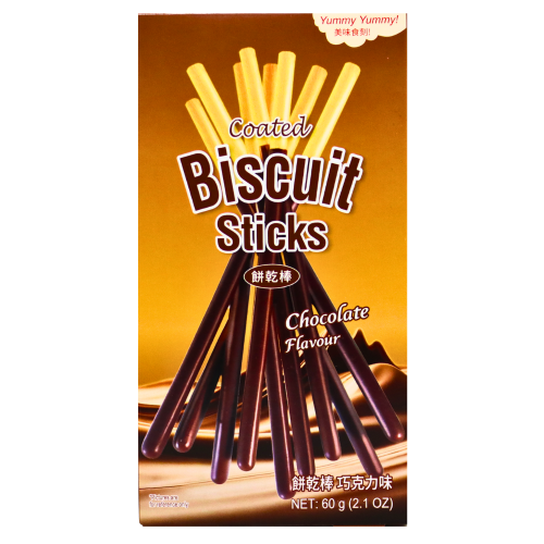 Yummy Yummy Coated Biscuit Sticks - Chocolate-美味時刻塗層棒-巧克力味-BISYY101