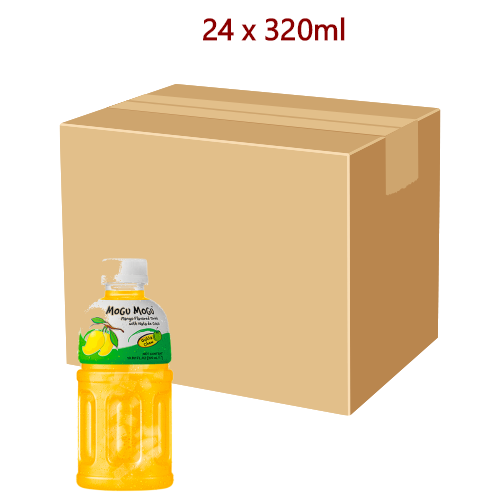 Load image into Gallery viewer, Mogu Mogu Mango Drink with Nata De Coco - 24 x 320ml-椰果芒果味飲料-DRIMM104
