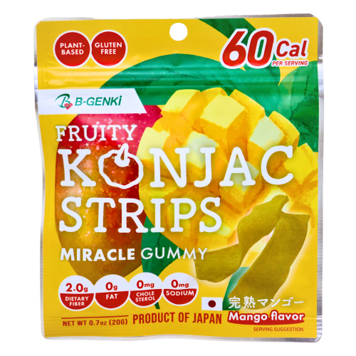 Marukin Fruity Konjac Strips Mango 20g-日本蒟蒻芒果味-SNACMAK103