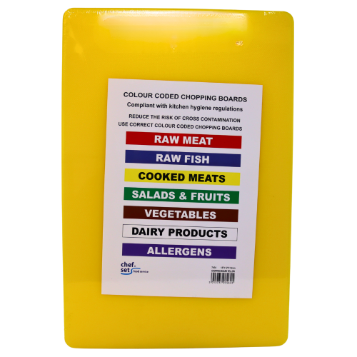 45x30x1.2cm Rectangle Plastic Chopping Board - Yellow-18吋x12吋長方形黄色膠砧板-KITEQ806