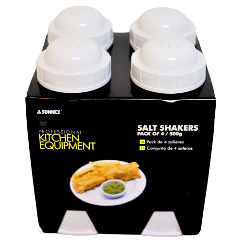 500gram Salt Shakers-擠壓塑料鹽/胡椒瓶-4pcs-KITUT510