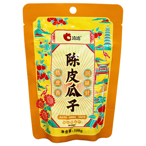 Qia Qia Sunflower Seed - Preserved Mandarin Peel-洽洽陳皮瓜子108g-SNACQQ125