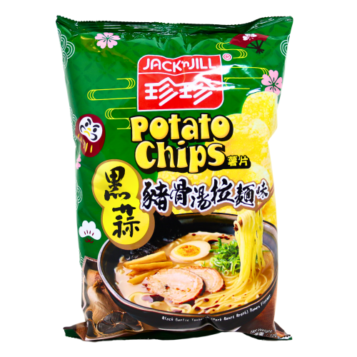 Jack'nJill Potato Chips - Black Garlic Tonkotsu-珍珍薯片-黑蒜豬骨湯拉麵味-SNACJNJ202