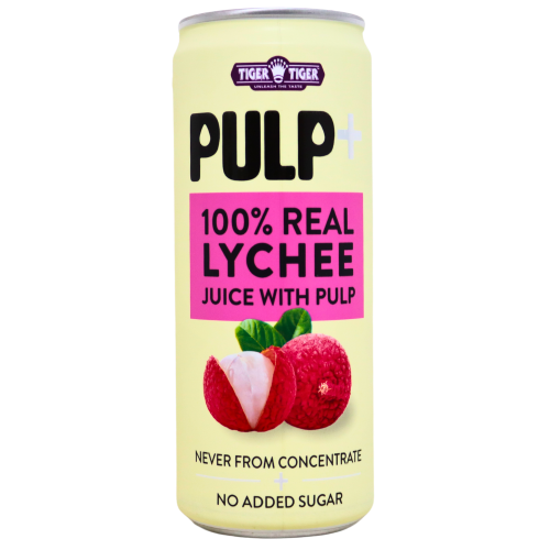 Tiger Tiger 100% Lychee Juice with Pulp 350ml-泰國果肉荔枝汁-DRITT204