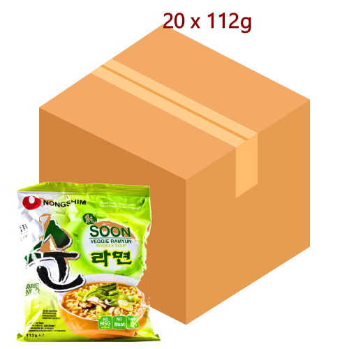 Nong Shim Soon Veggie Ramyun - 20 x 112g-農心純齋湯麵-INNS113