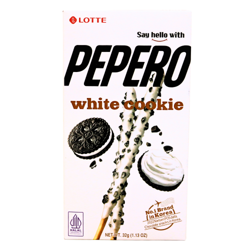 Lotte Pepero Stick Biscuit with Cookie & White Chocolate-樂天曲奇餅白朱古力棒-BISLO106