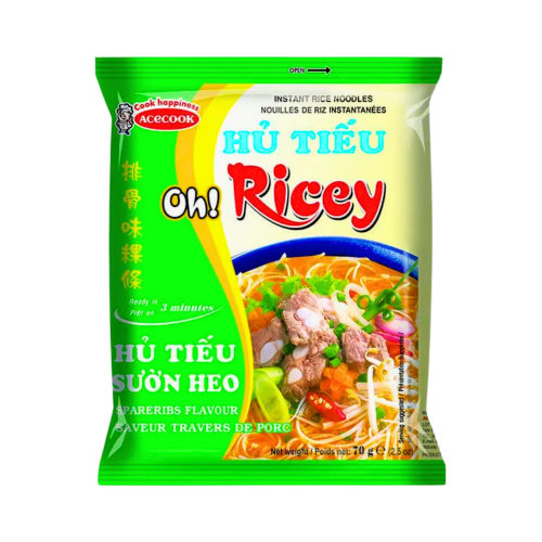 Acecook Oh! Ricey Rice Noodles - Spare Ribs - 24 x 70g-越南河粉-排骨味-24