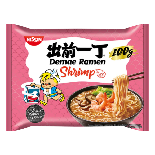 Nissin Noodles - Shrimp - 30 x 100g-出前一丁鮮蝦麵-30