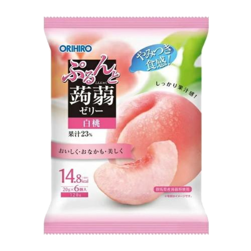 Orihiro Purun Gummy - Peach-蒟蒻果凍-蜜桃味-SNACORI102