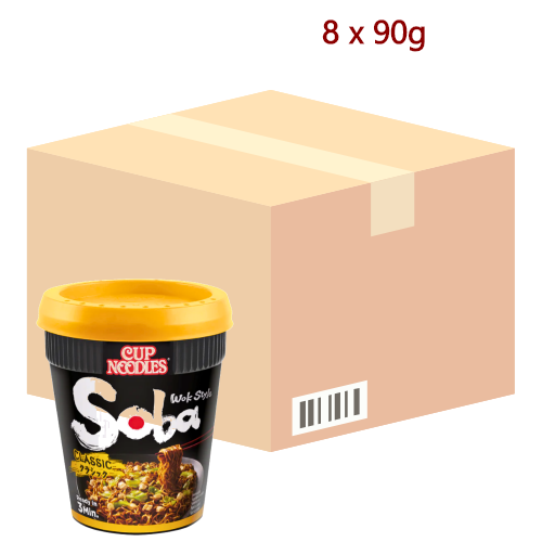 Nissin Soba Fried Cup Noodles - Classic - 8 x 90g-日清經典味蕎麥杯麵-INN251
