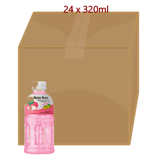 Mogu Mogu Lychee Juice with Nata De Coco - 24 x 320ml-椰果荔枝味飲料-DRIMM103