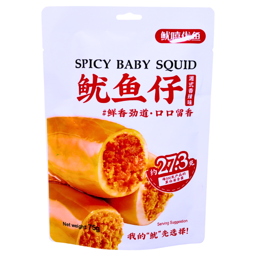 YX Baby Squid -Spicy-魷嘻魷魚仔-香辣75g-SNACYX101