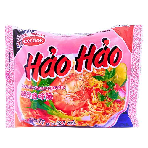Acecook Hao Hao Noodles - Hot & Sour Shrimp-越南酸辣蝦味麵-INAC102
