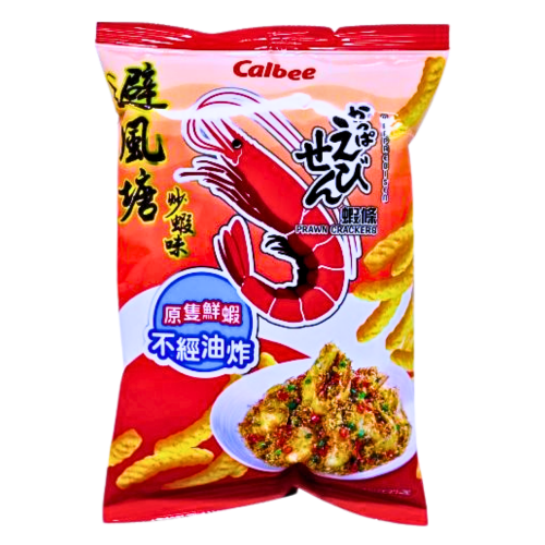 Calbee Prawn Cracker - Typhoon Shelter Style 40g-卡樂B蝦條-避風塘炒蝦味-SNACCA155