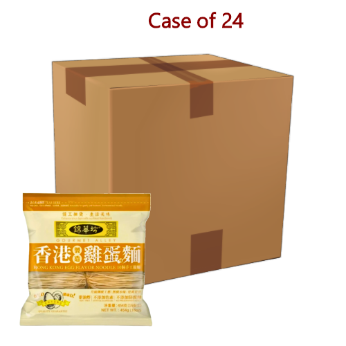 AAA Dried Noodle - Egg Flavour-錦華坊香港雞蛋麵-454g-DNOOAA102-24