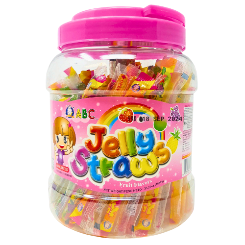 โหลดรูปภาพเข้าสู่ตัวดูแกลเลอรี, ABC Assorted Fruit "Jelly Straws"-果凍條 - 綜合桶-1kg-DES211
