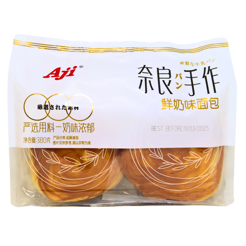 AJI Handmade Nara Bread - Milk-AJI 奈良手作麵包 - 鮮奶-380g-SNACAJI103