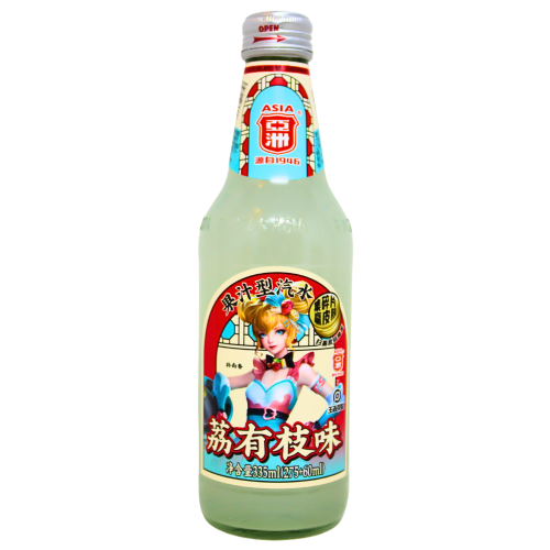 ASIA Lychee Flv Fruity Soda-亞洲汽水'荔有枝味'果汁汽水-325ml-DRIASI105