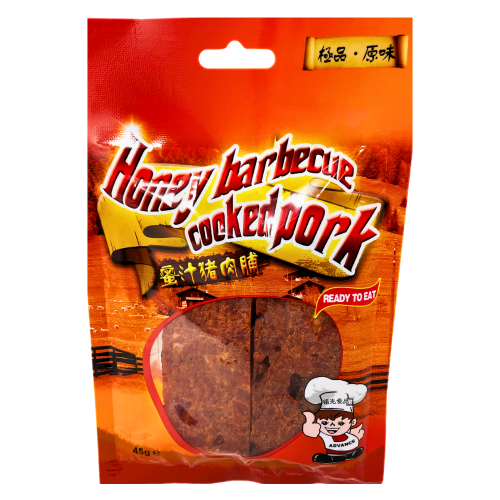 Advance Honey BBQ Cooked Pork-領先蜜汁猪肉脯-45g-SNACA117