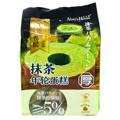 Aimi Matcha Cake-艾米屋抹茶年轮蛋糕-248g-SNACAIMI101