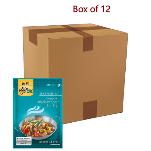 Tải hình ảnh vào trình xem Thư viện, Asian Home Gourmet Singapore Black Pepper Stir Fry-佳廚新加坡黑椒醬-50g-AHG35-12
