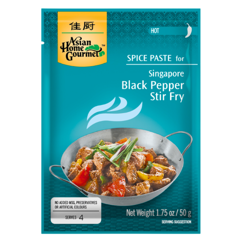 Asian Home Gourmet Singapore Black Pepper Stir Fry-佳廚新加坡黑椒醬-50g-AHG35