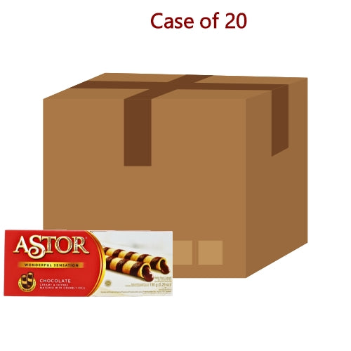 โหลดรูปภาพเข้าสู่ตัวดูแกลเลอรี, Astor Chocolate Wafer Rolls-巧克力威化卷-150g-SNACAS203-20
