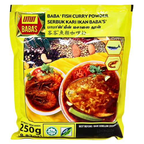Babas Fish Curry Powder-峇峇魚咖哩粉-250g-CUR344