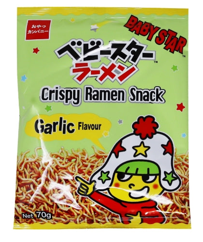 โหลดรูปภาพเข้าสู่ตัวดูแกลเลอรี, Baby Star Crispy Ramen Snack - Garlic-童星香脆點心麵-蒜香味-70g-SNACBS115
