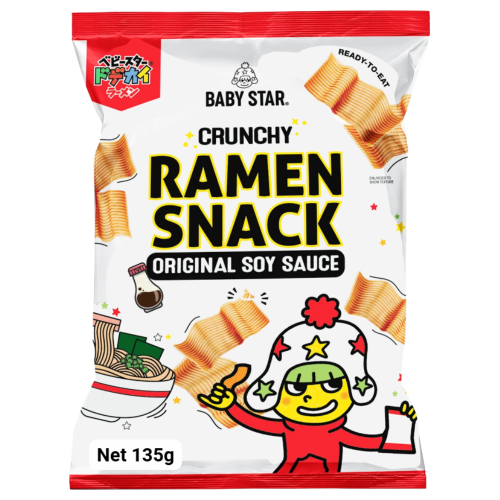 Baby Star Ramen Snack Original Wide-Baby Star 童星點心面 寬麵 原味-135g-SNACBS119