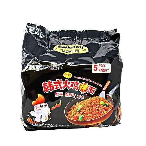 Load image into Gallery viewer, BaiXiang Stir Fried Noodles - Korean Turkey-白象大辣嬌韓式火雞拌面(五連包)-5_112g-INBX301
