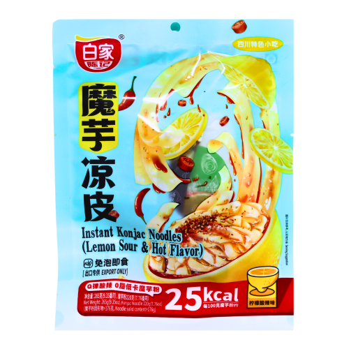 Load image into Gallery viewer, *Bai Jia Konjac Noodle - Lemon Sour &amp; Hot*-*白家阿寬魔芋涼皮-檸檬酸辣*-265g-INBJ121

